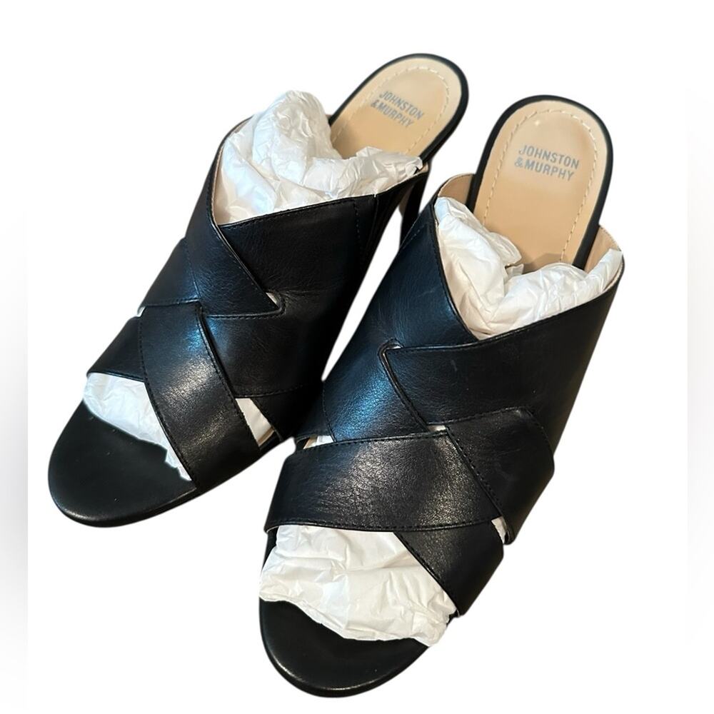 Johnston and Murphy Carrie Cross Strap Slide, Size 9 Worn Once EUC - Picture 6 of 12